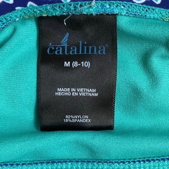 NEW CATALINA Floral Mandala Colorful One Piece Strappy Swimsuit Size M 8-10 - Picture 8 of 10